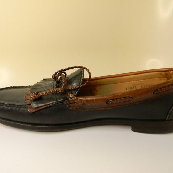 Allen Edmonds Woodstock Black\\Brown Loafer Dress Shoes Size 11.5AA Made in USA main image 5